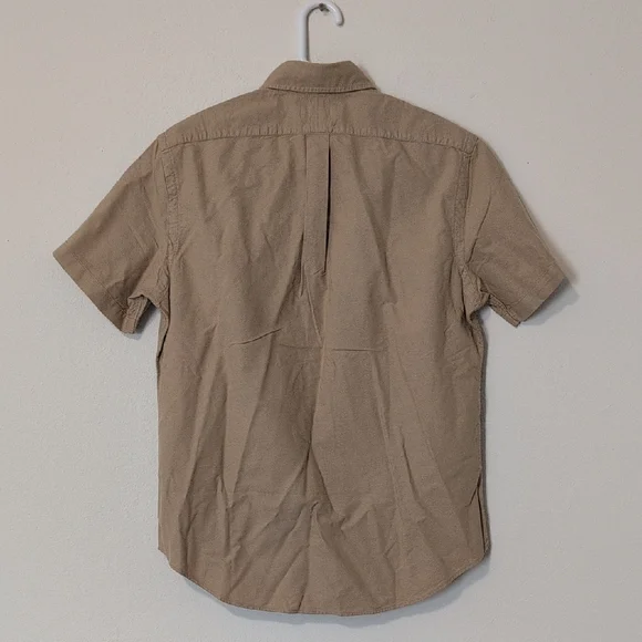 Polo by Ralph Lauren Tan Casual Button Down Shirt with Embroidered Logo